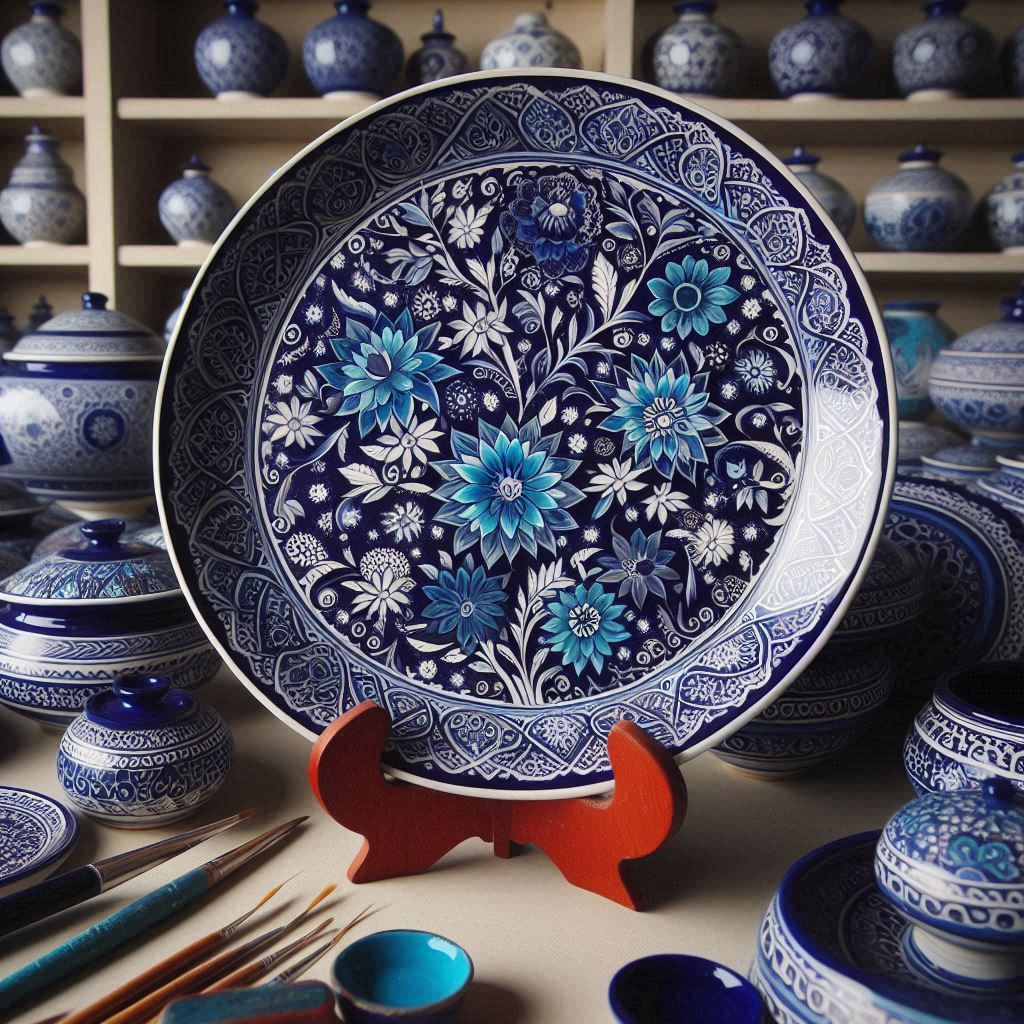 blue-pottery-of-multan-decorative-plate-2