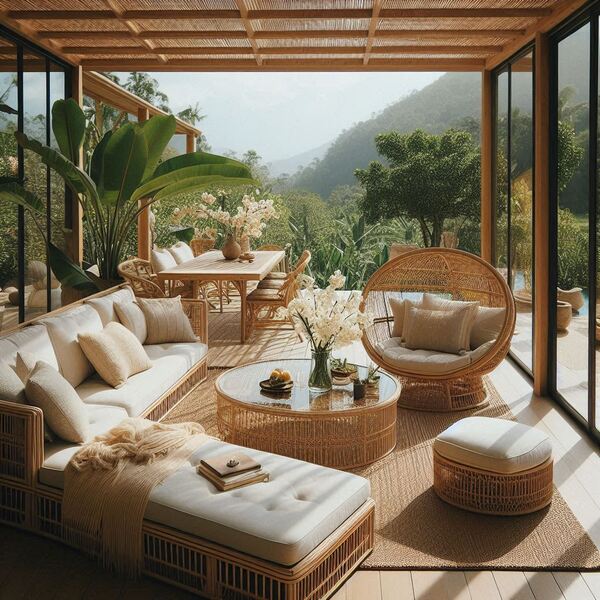 Cane Furniture-Outdoors cane-lounges