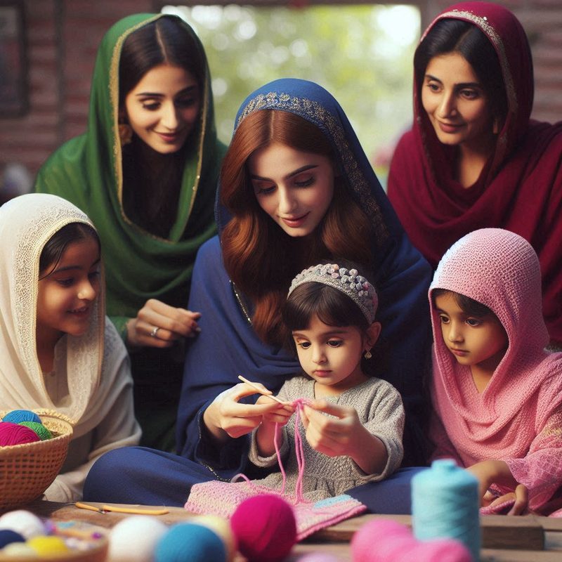 girls-learning-crochet-4