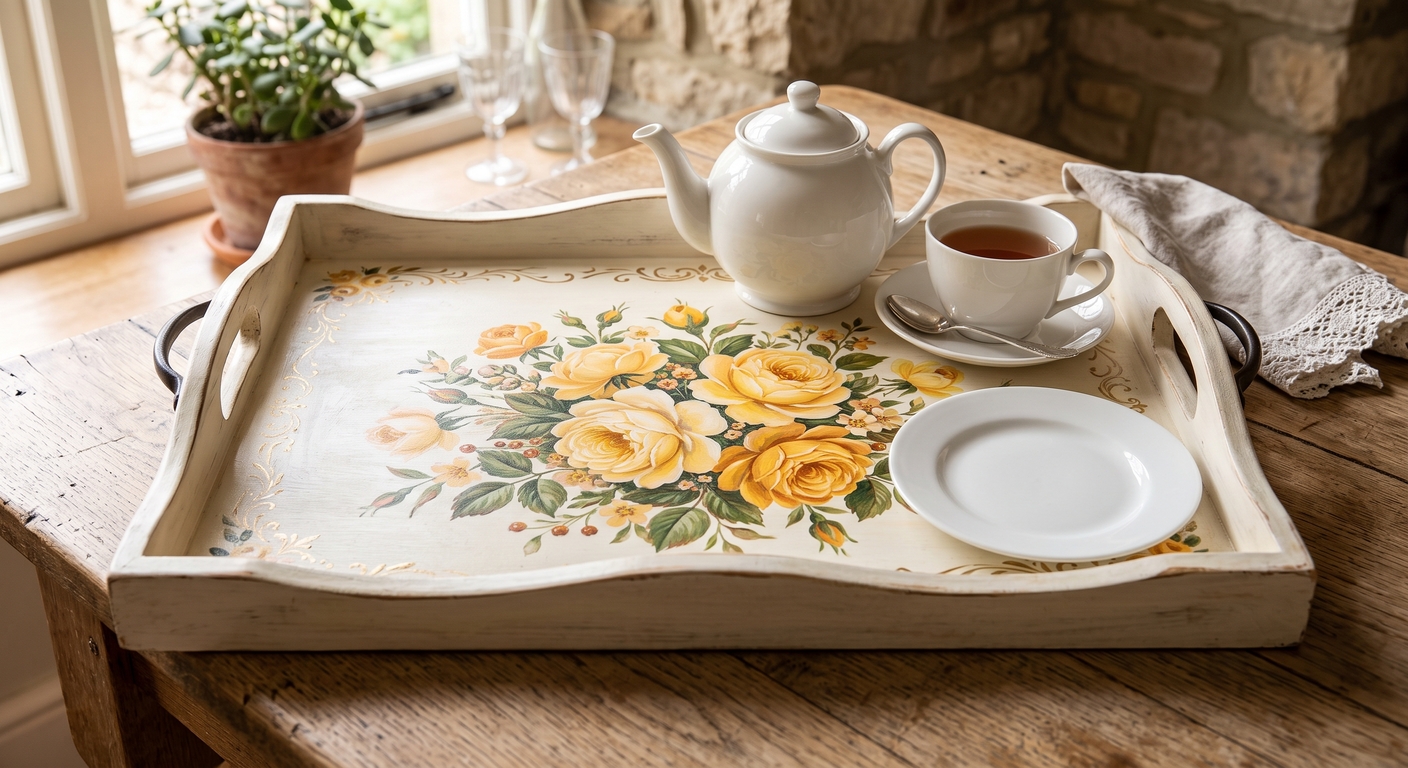 hand-painted-serving-tray-yellow-roses