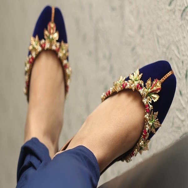 Indigo blue with Embroidery