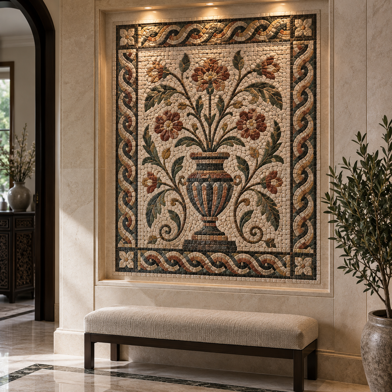 marble-mosaic-art-classical-floral-vase