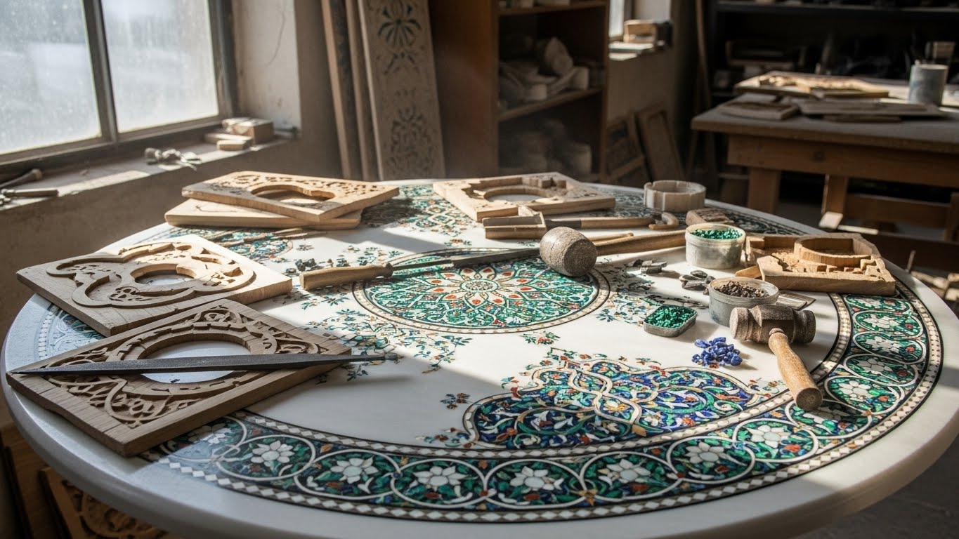 marble-table-top-with-inlay-workshop-2