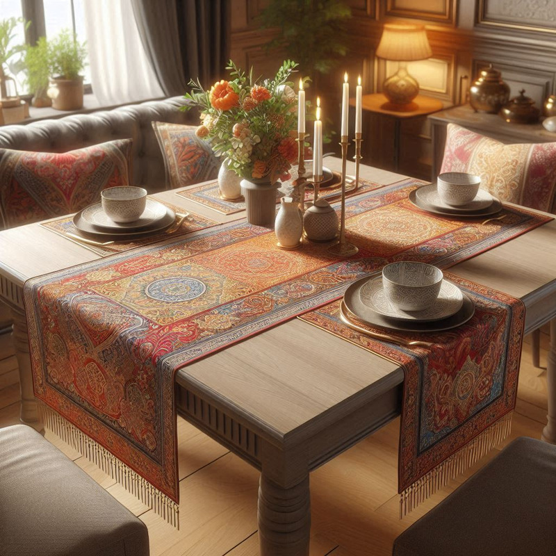 runner-on-square-table