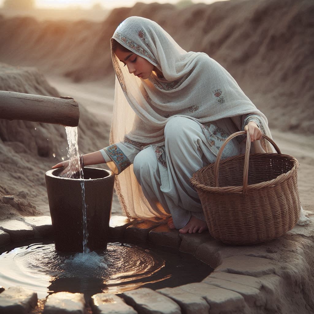 Women of Rural Pakistan-Sindh-Collecting Water from the Tube Well women-of-rural-pakistan-sindh-well-3