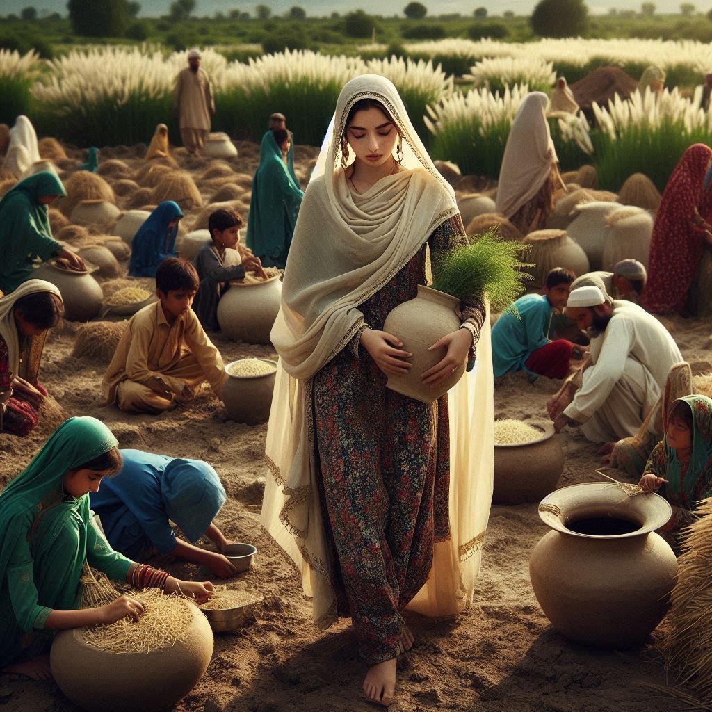 Women of Rural Pakistan-Sindh-Working in the Fields women-of-rural-pakistan-sindh-family-4