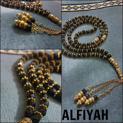 Black and Gold Tasbih (Rosary Beads) by ALFIYAH