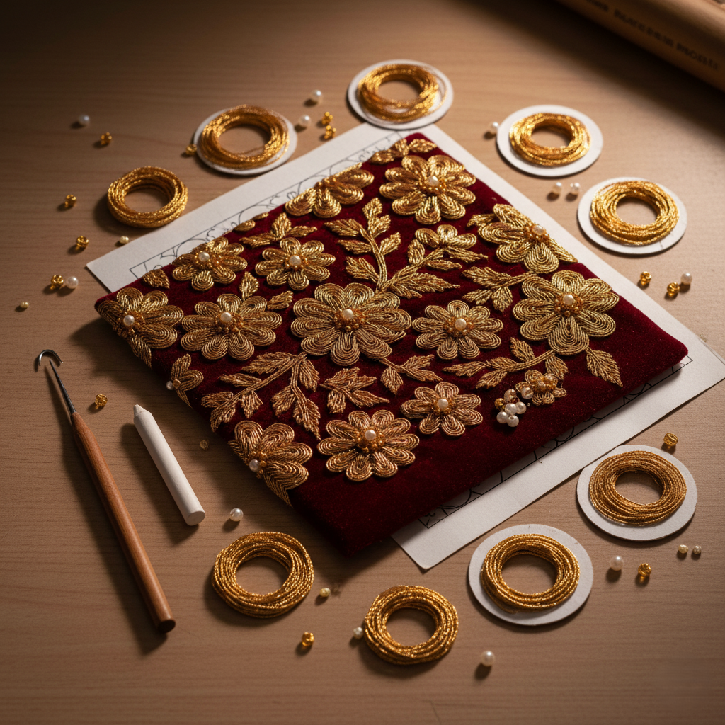 tools-and-materials-used-for-dabka-embroidery