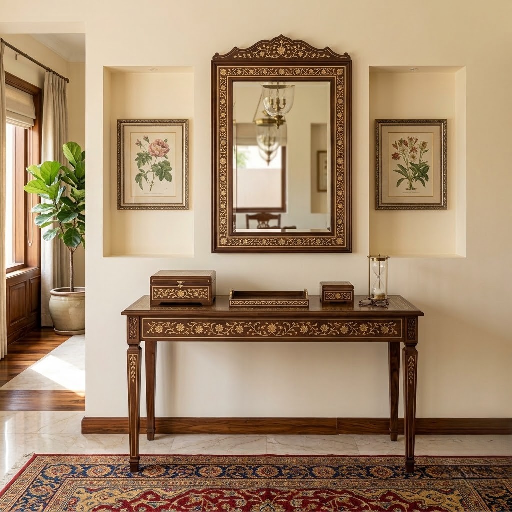 traditional-console-with-inlaid-wood-accessories