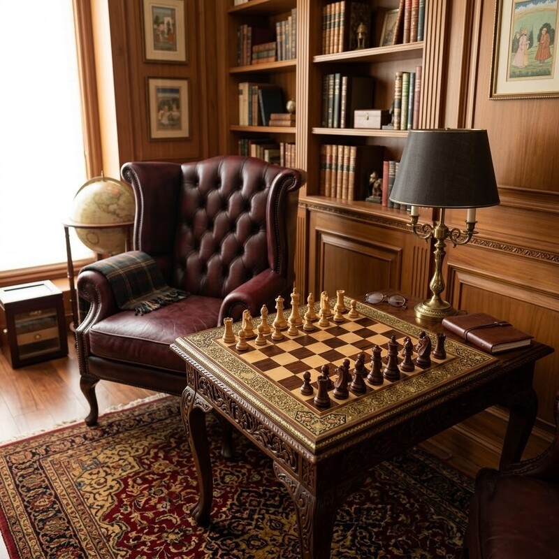 traditional-study-with-brass-inlaid-chess-board