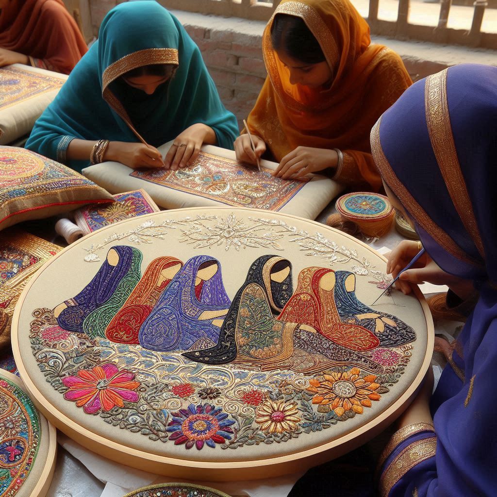 women-making-embroidered-cushion-covers-4
